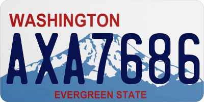 WA license plate AXA7686