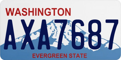 WA license plate AXA7687