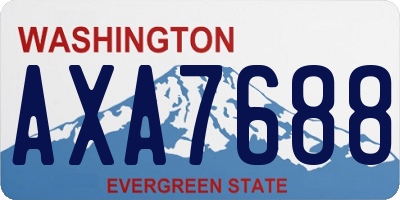 WA license plate AXA7688