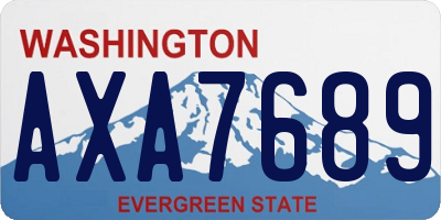 WA license plate AXA7689