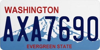 WA license plate AXA7690