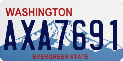 WA license plate AXA7691