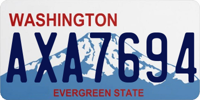 WA license plate AXA7694
