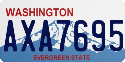 WA license plate AXA7695