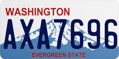 WA license plate AXA7696