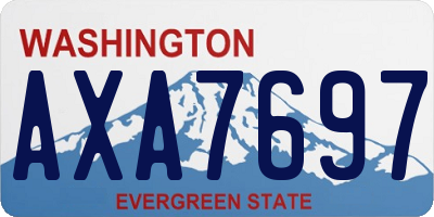 WA license plate AXA7697