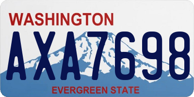 WA license plate AXA7698