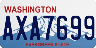 WA license plate AXA7699