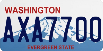 WA license plate AXA7700