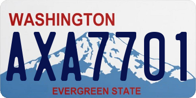 WA license plate AXA7701