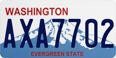WA license plate AXA7702