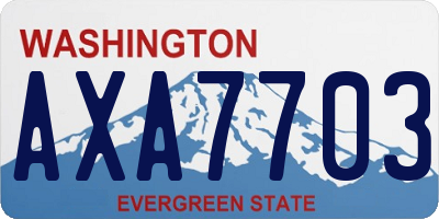 WA license plate AXA7703
