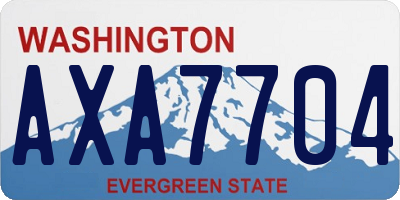 WA license plate AXA7704