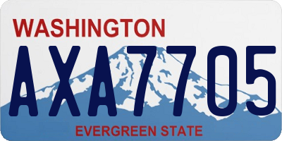 WA license plate AXA7705
