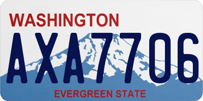 WA license plate AXA7706