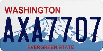 WA license plate AXA7707