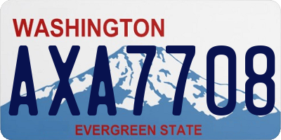 WA license plate AXA7708