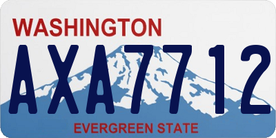 WA license plate AXA7712