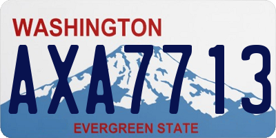 WA license plate AXA7713