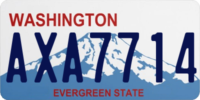 WA license plate AXA7714