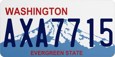WA license plate AXA7715