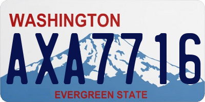 WA license plate AXA7716