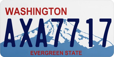 WA license plate AXA7717
