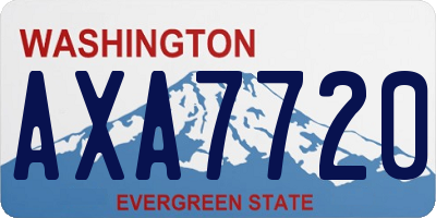 WA license plate AXA7720