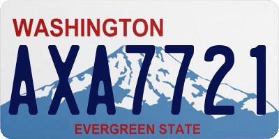 WA license plate AXA7721