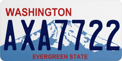 WA license plate AXA7722