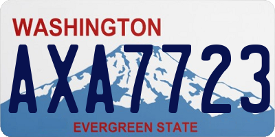 WA license plate AXA7723