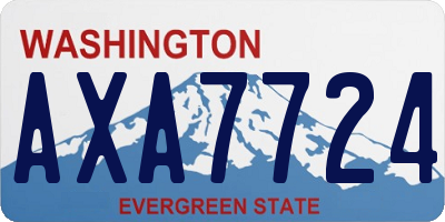 WA license plate AXA7724