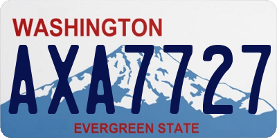 WA license plate AXA7727