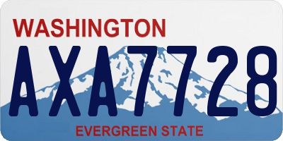 WA license plate AXA7728