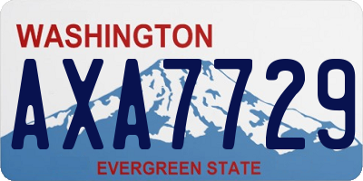 WA license plate AXA7729