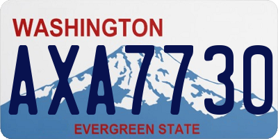WA license plate AXA7730