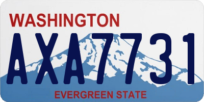 WA license plate AXA7731