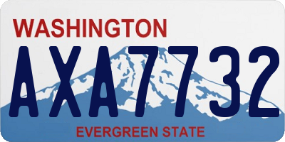 WA license plate AXA7732