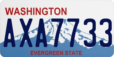 WA license plate AXA7733