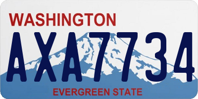 WA license plate AXA7734