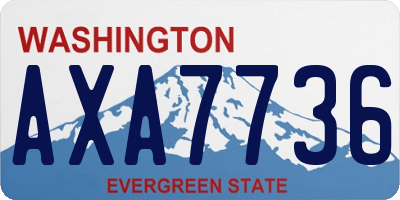 WA license plate AXA7736