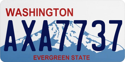 WA license plate AXA7737