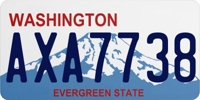 WA license plate AXA7738