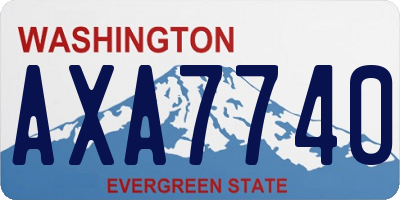 WA license plate AXA7740