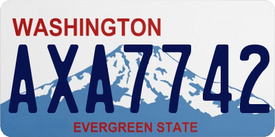 WA license plate AXA7742
