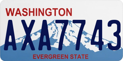 WA license plate AXA7743