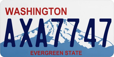 WA license plate AXA7747