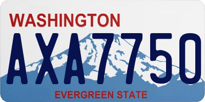 WA license plate AXA7750