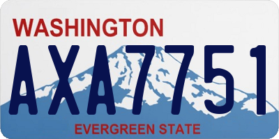 WA license plate AXA7751