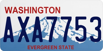 WA license plate AXA7753